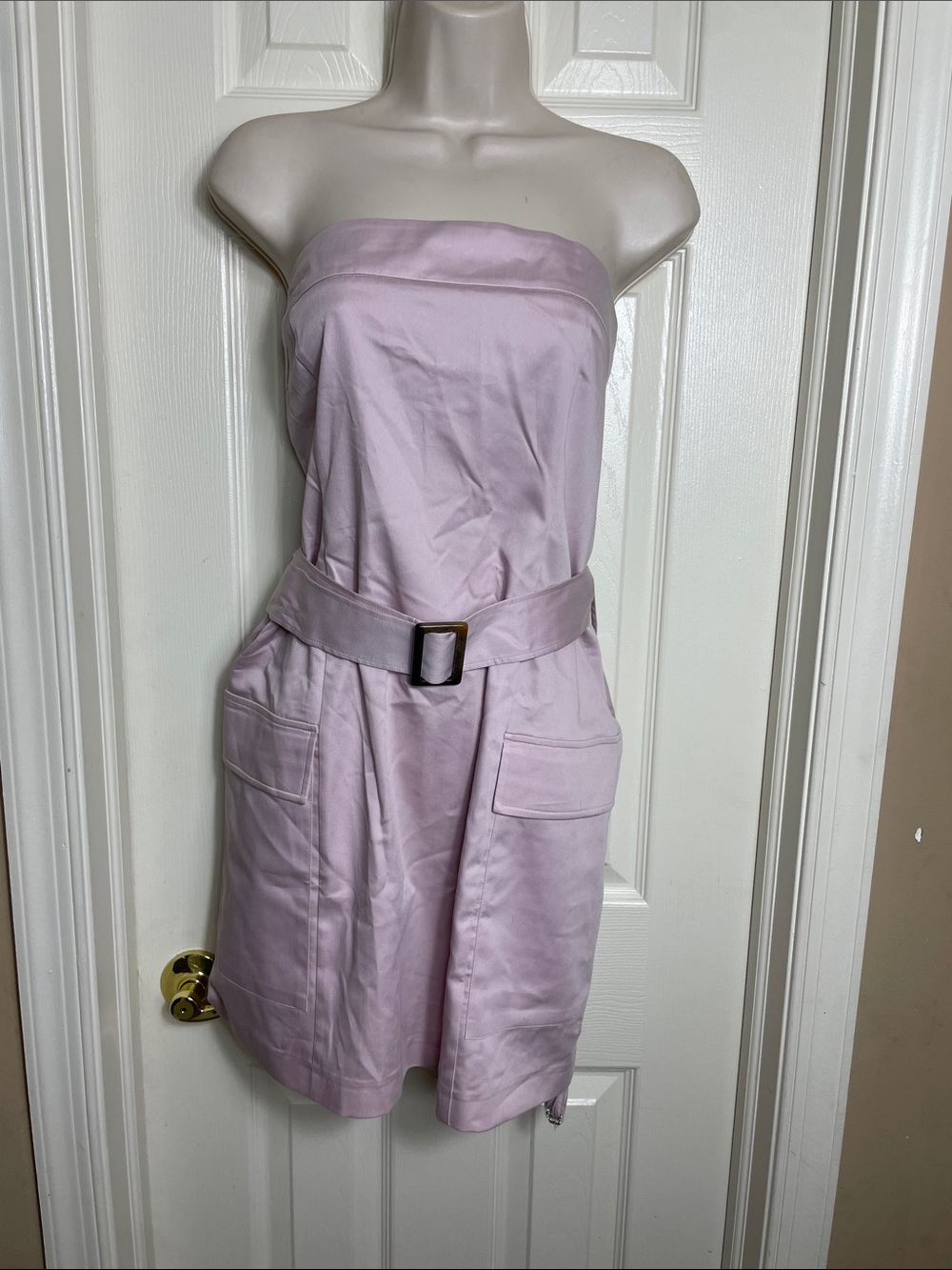 Abercrombie & fitch Strapless Lilac Belted Mini Dress NWOT